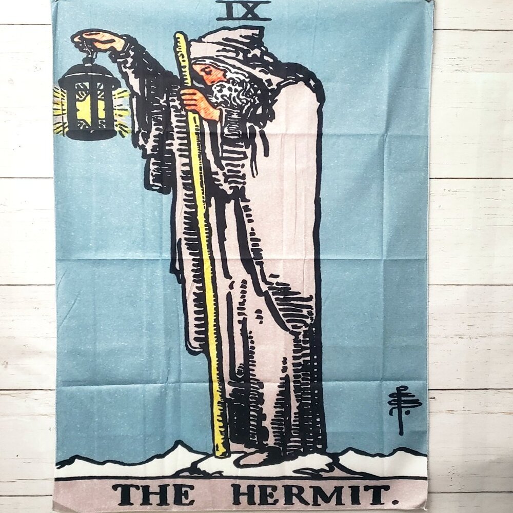 The Hermit Tarot Card Wall Tapestry